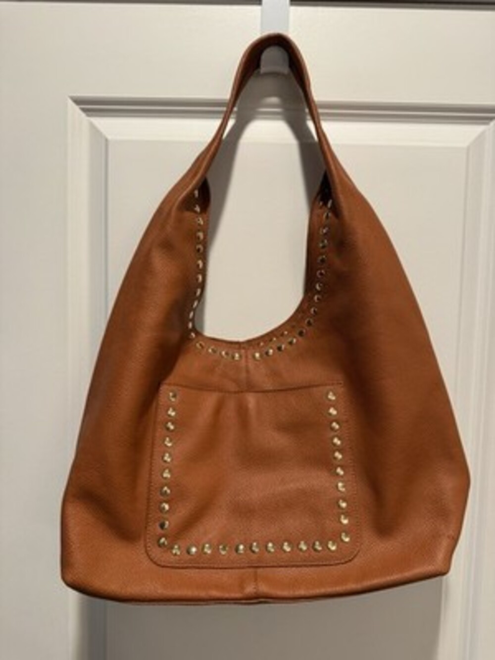 Laggo Mara leather studded slouchy hobo shoulder bag